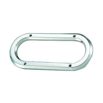 Fortpro 6" Oval Chrome Bezel for Trailer Tail Light | F235337