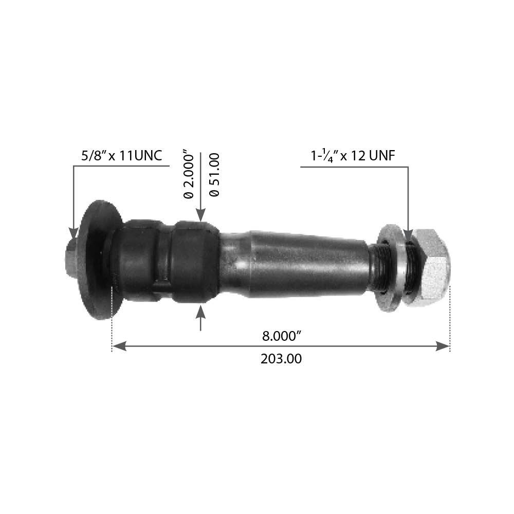 Fortpro Torque Rod Bush Replacement for Hendrickson 64697-000 | F184235