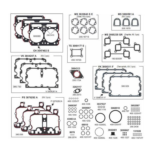 Upper Gasket Set For Cummins N14 Engine